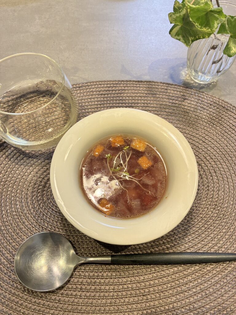 翌日の回復食の野菜スープ